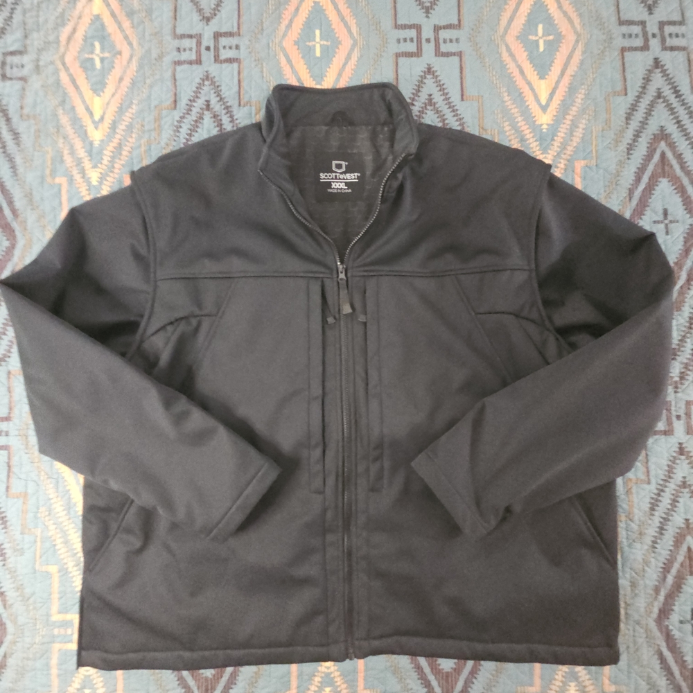Scottevest Men's‎ Black Soft Shell Jacket